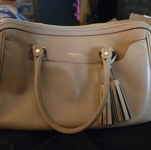 Coach Tan Leather Women's Bag Handbag Purse Guc